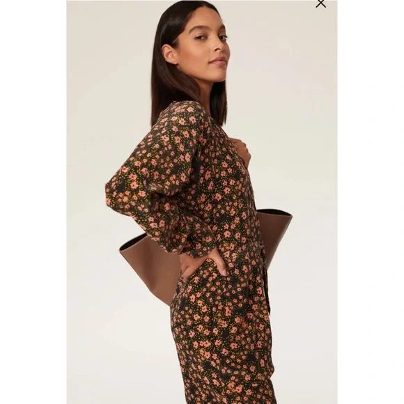 Equipment Silk Wrap Dress Guitain Floral - Picture 4 of 16